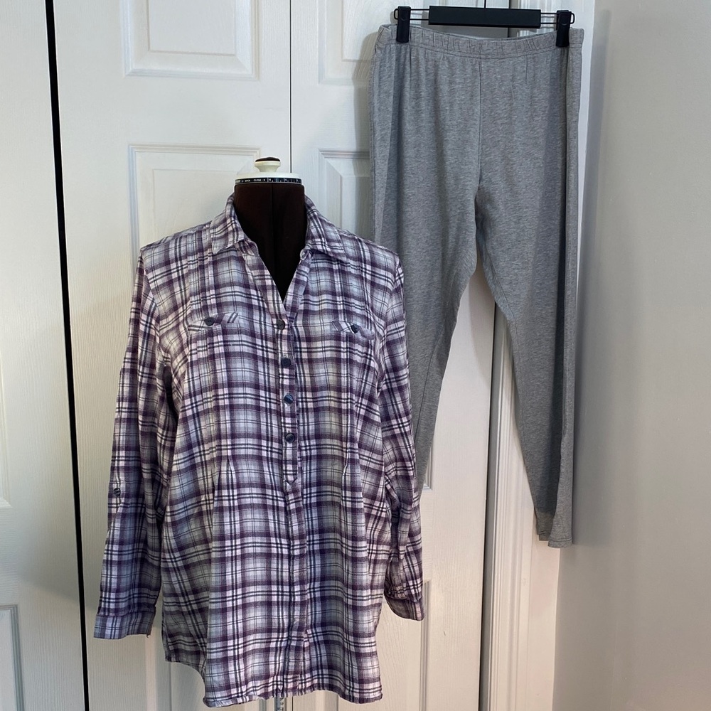 2 for $25 - 2 Piece Reitmans 100% Cotton Flannel Tunic w Cotton Leggings XXL